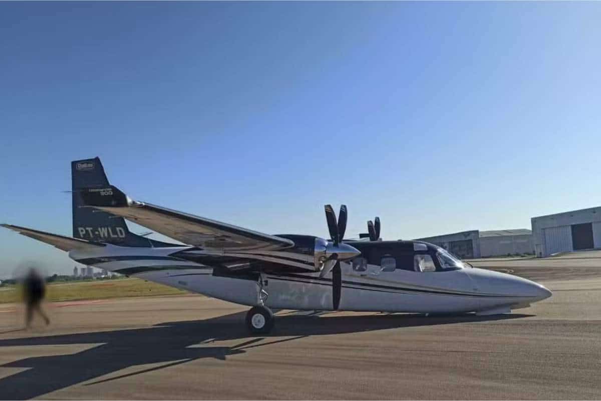 Avião Turbo Hélice Do Empresário Da Empresa Dallas Pousa De Bico Após Pane No Aeroporto De Sorocaba