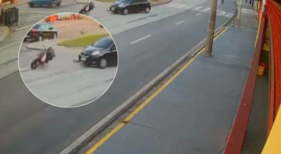 Câmera Registra Momento De Acidente Entre Carro E Moto Em Sorocaba Na Vila Carvalho