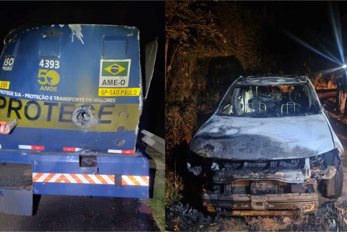 Carro É Encontrado Incendiado Após Criminosos Atacarem Carro-Forte Em São Carlos