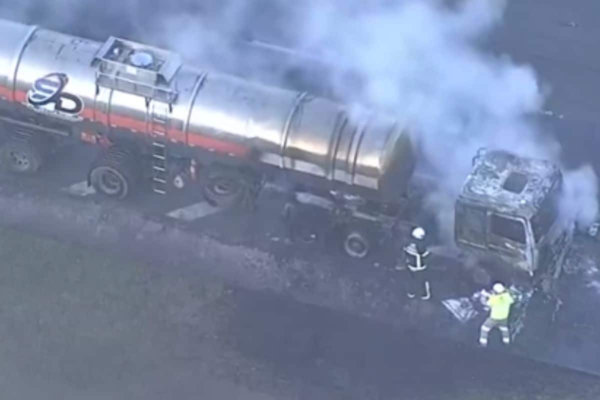 Vídeo Mostra Carreta Tanque Pegando Fogo Na Castelo Branco Em Araçariguama