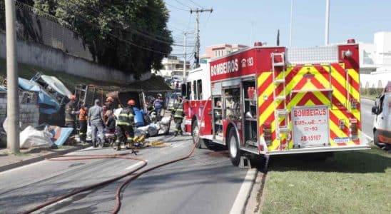 Duas Pessoas Ficam Feridas Após Caminhão Bater Em Muro Em Sorocaba