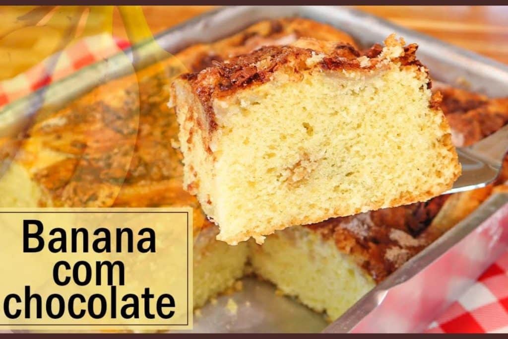 Bolo De Banana Com Chocolate