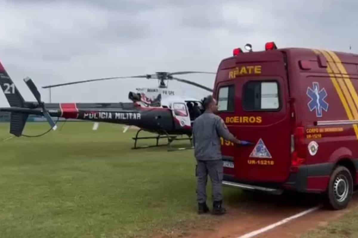 Agricultor É Socorrido Pelo Helicóptero Águia Da Polícia Militar Após Ser Esmagado Por Trator Em Ibiúna