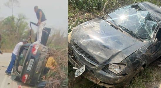 Carro Capota Na Temida Estrada Mario Covas Em Mairinque Sentido Dona Catarina