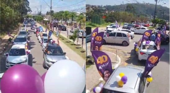 Com 900 Carros, Carreata Da Candidata A Prefeita Em Mairinque, Kelly Veneri Causa Congestionamento Na Raposo Tavares