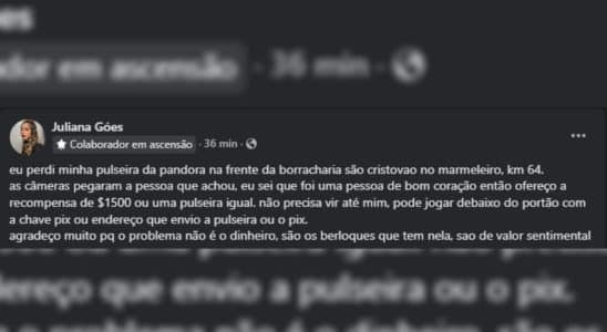 Jovem Oferece Recompensa De R$ 1500 Para Quem Encontrar Pulseira Da Pandora Pedida Em Bairro De Mairinque