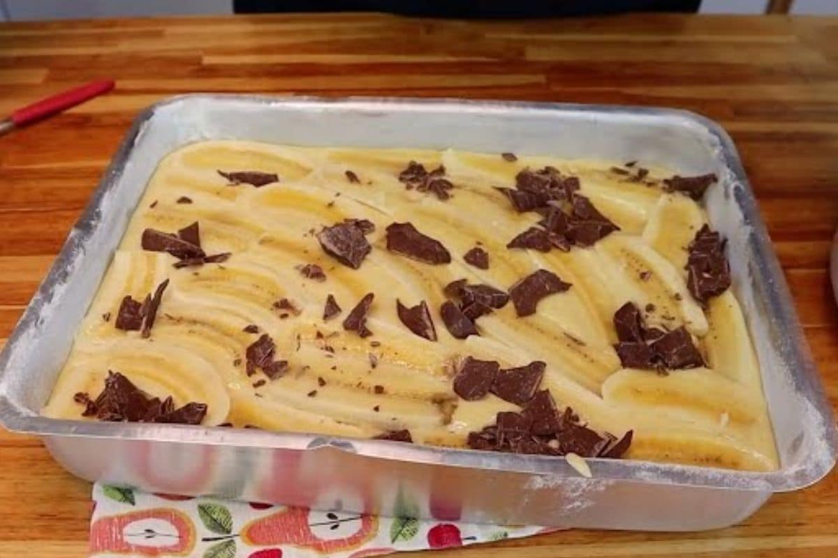 Bolo De Banana Com Chocolate