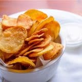 Batata Chips No Micro-Ondas